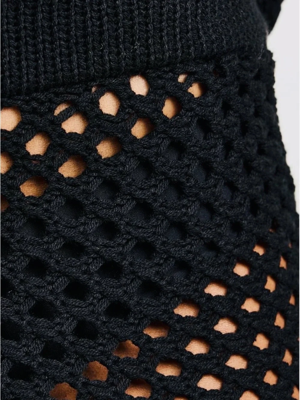 MINKPINK ‘Gayla’ Black Crochet Knit Top and Pants Set - Picture 4 of 8